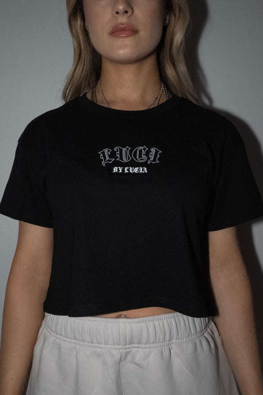 LUCI Cropped T Shirt - Black