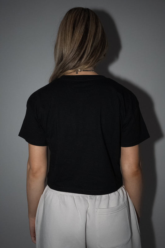 LUCI Cropped T Shirt - Black